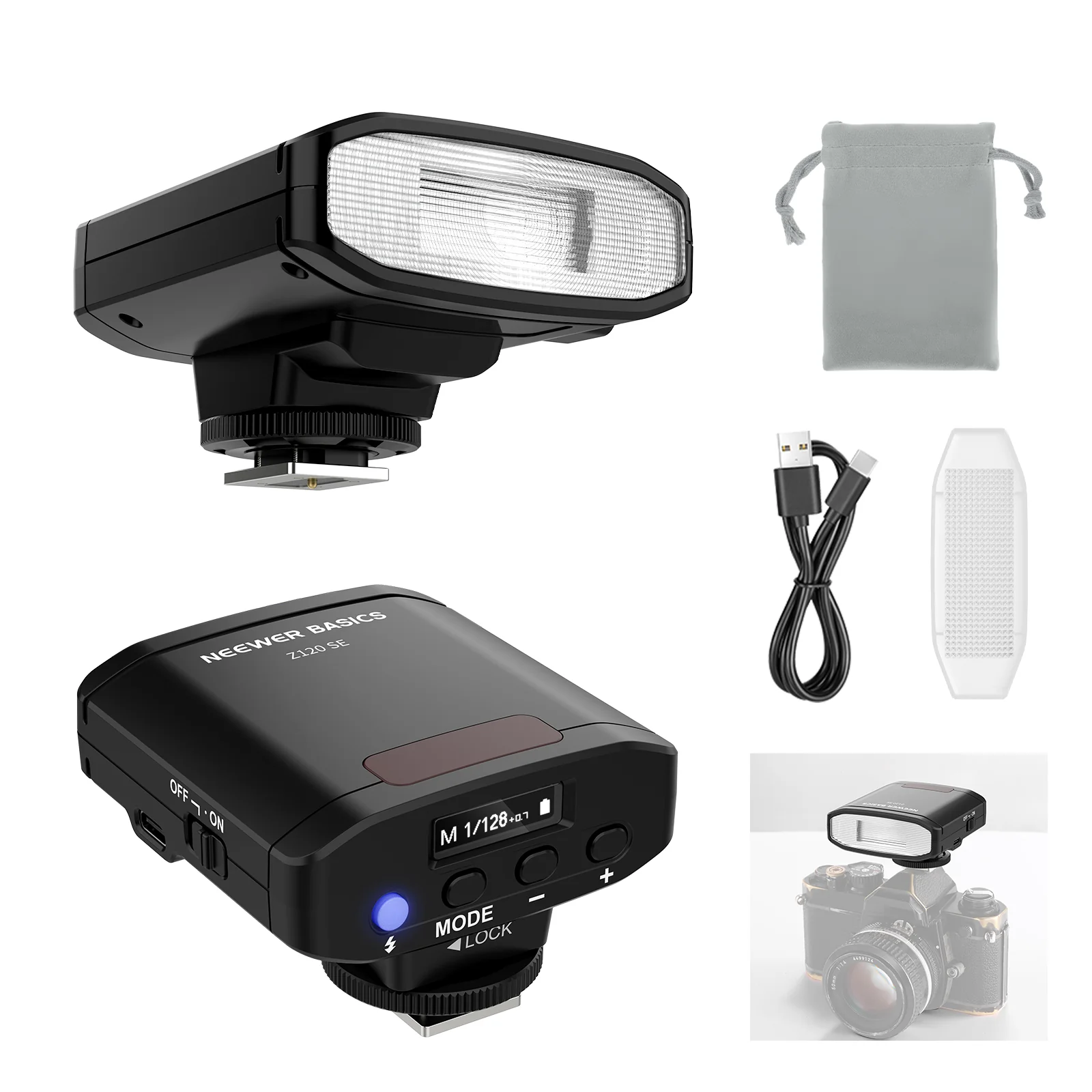 Speedlite Flash External - NEEWER BASICS Z120 SE 5600K Миниатюрная