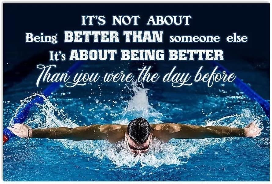 Photography Quotes Inspirational - Ретро-постер на холсте: фотографии пловцов, реалистичные