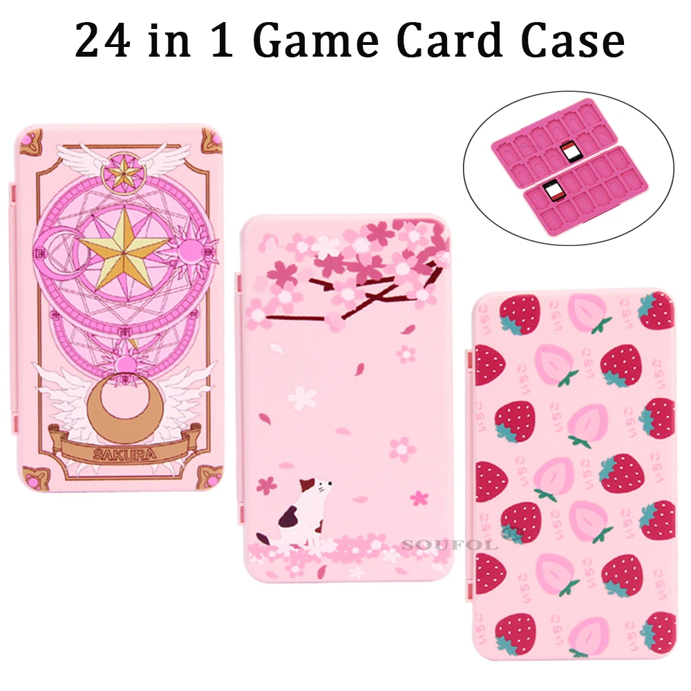 Memory Card Case - 24 В 1, милые магнитные игровые