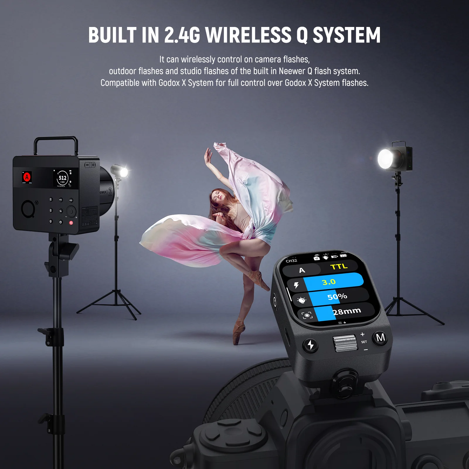 NEEWER QZ TTL Беспроводной три – обзор и цена Speedlite Flash External